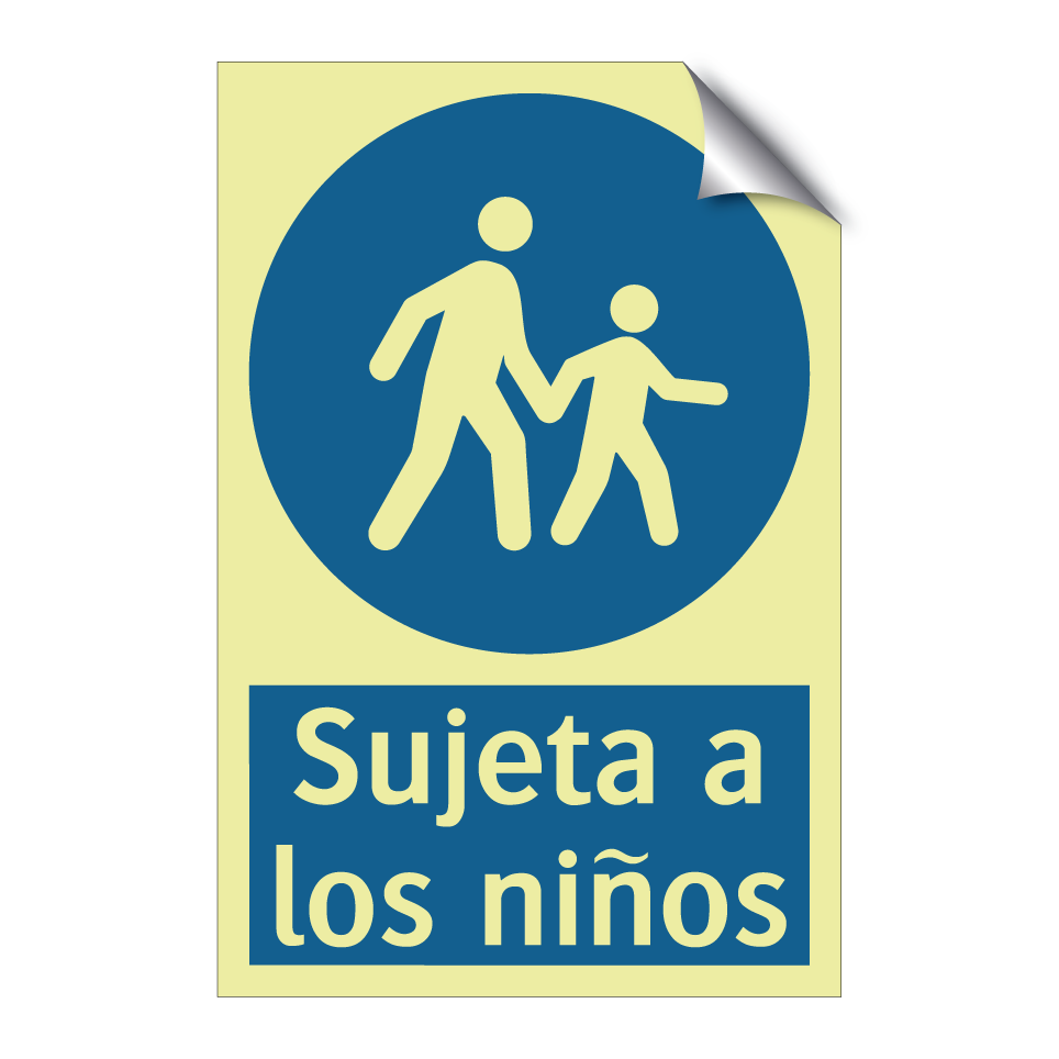 Sujeta a los niños