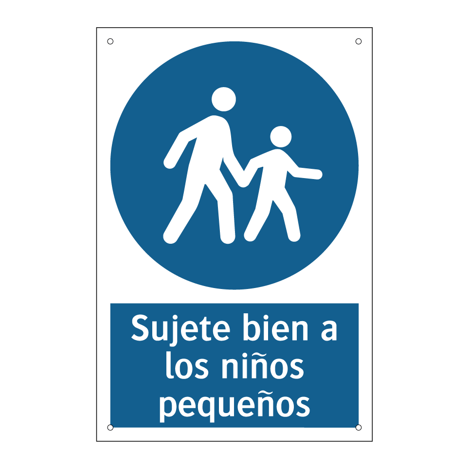 Sujete bien a los niños pequeños
