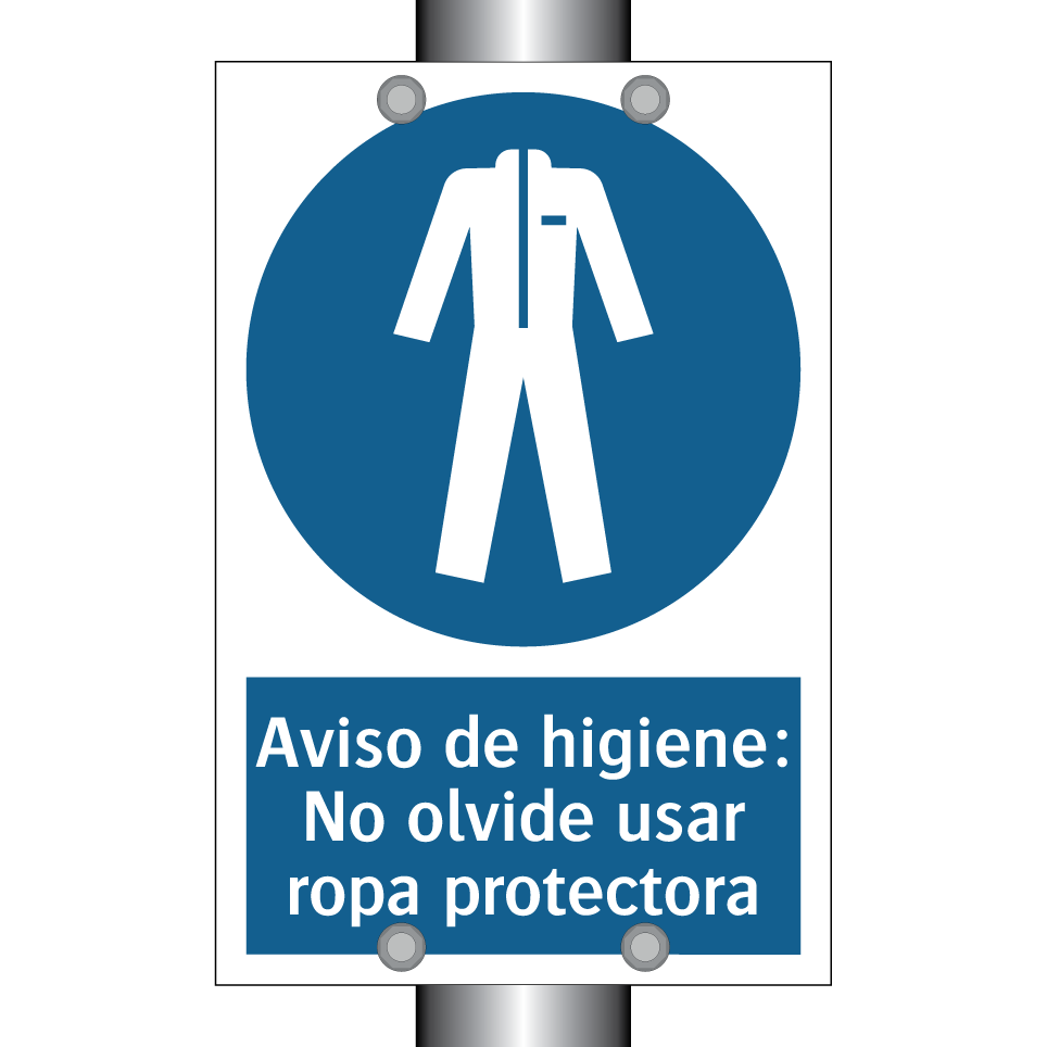 Aviso de higiene: No olvide usar ropa protectora