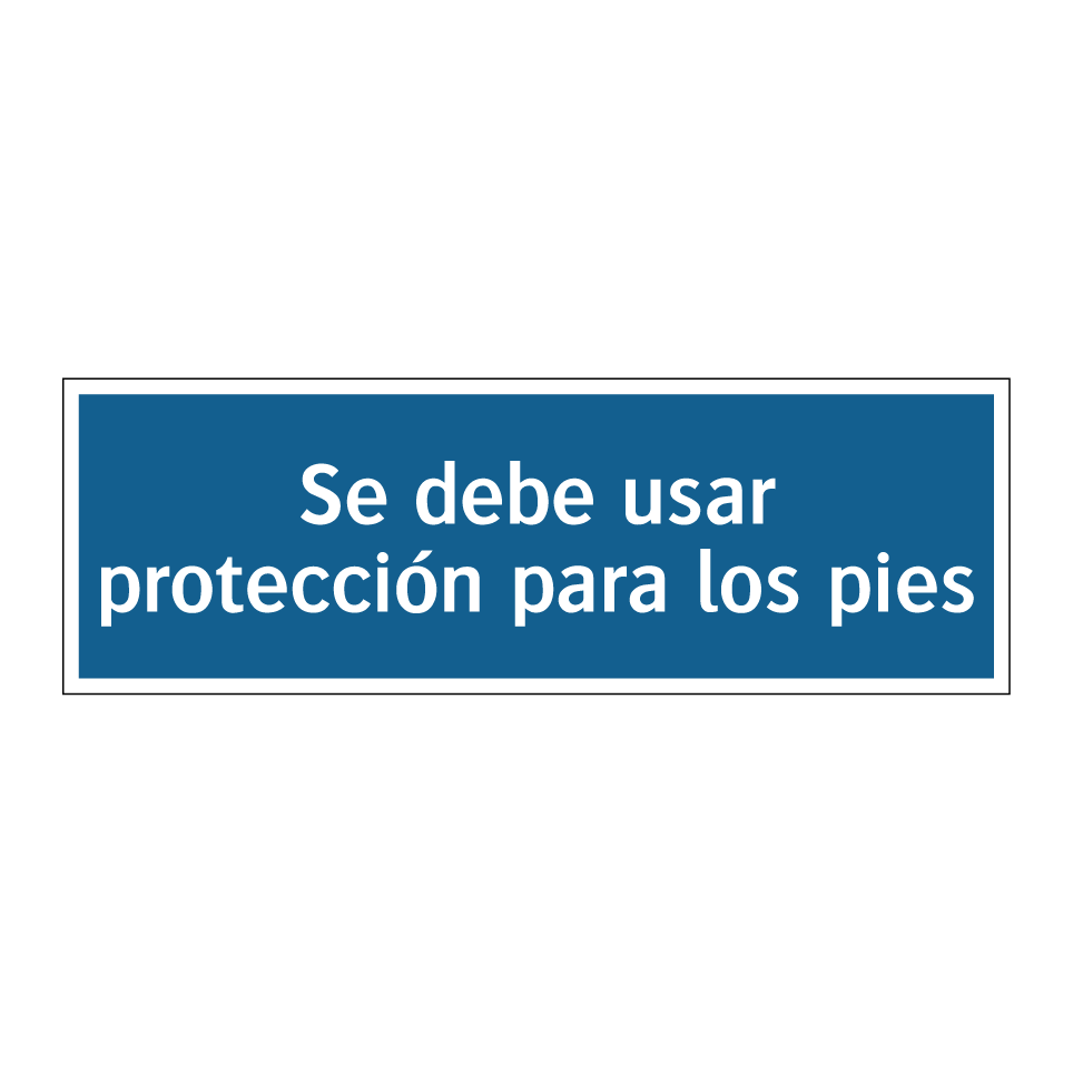 Se debe usar protección para los pies