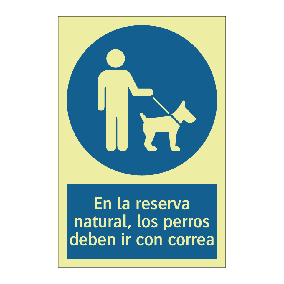 En la reserva natural, los perros deben ir con correa