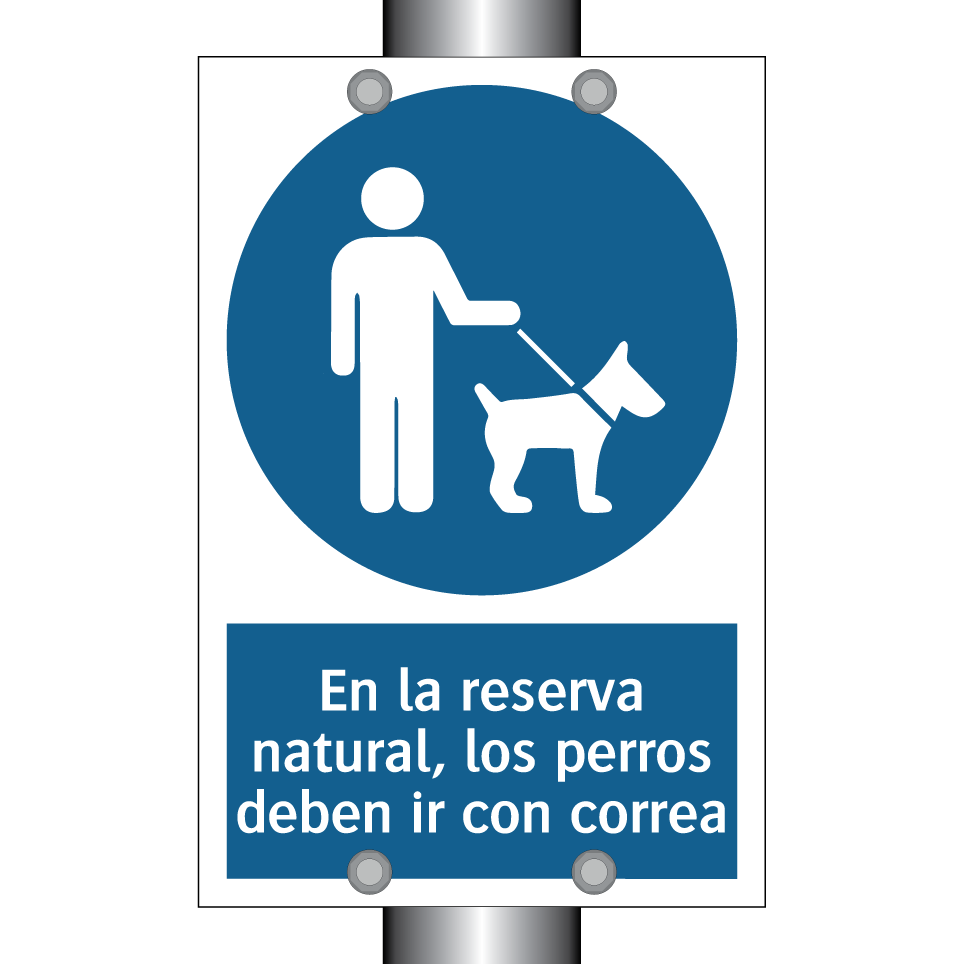 En la reserva natural, los perros deben ir con correa