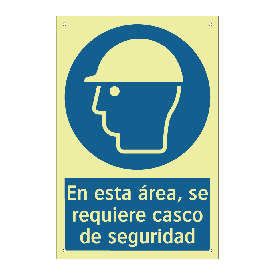 En esta área, se requiere casco de seguridad