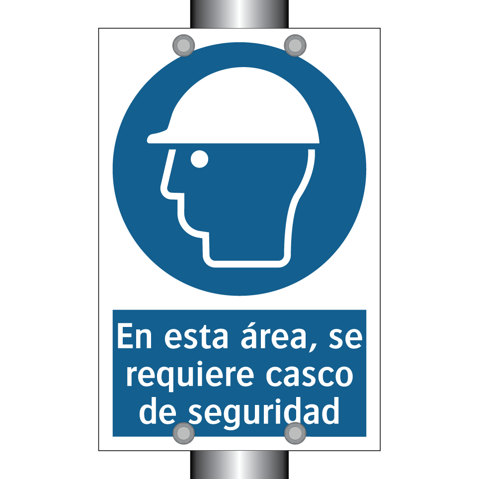 En esta área, se requiere casco de seguridad
