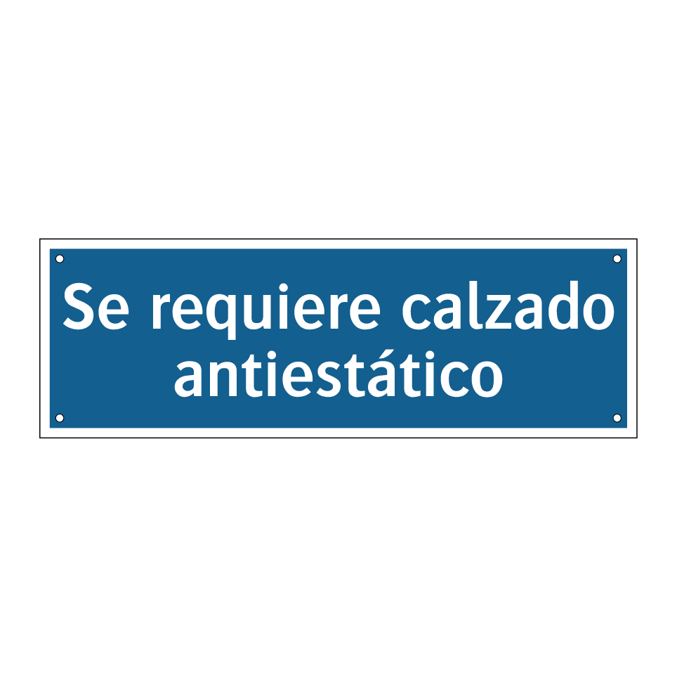 Se requiere calzado antiestático