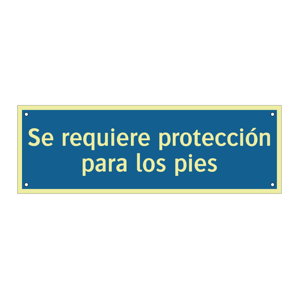 Se requiere protección para los pies