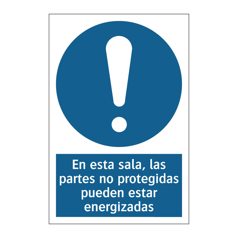 En esta sala, las partes no protegidas pueden estar energizadas
