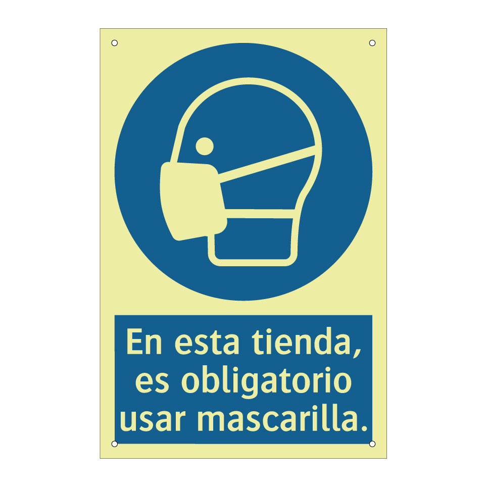 En esta tienda, es obligatorio usar mascarilla.