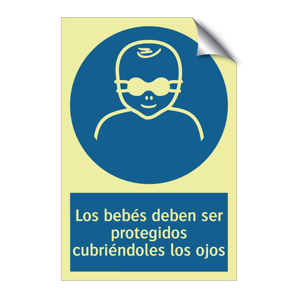Los bebés deben ser protegidos cubriéndoles los ojos
