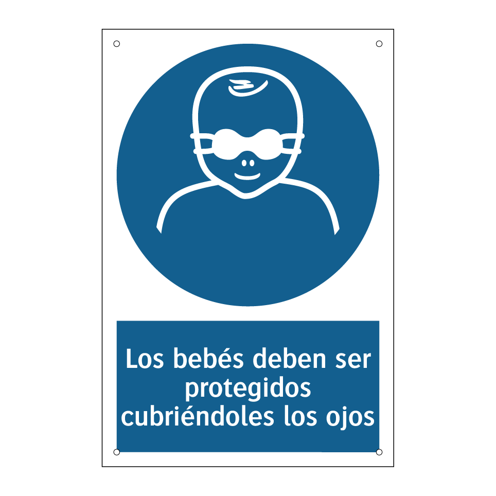 Los bebés deben ser protegidos cubriéndoles los ojos