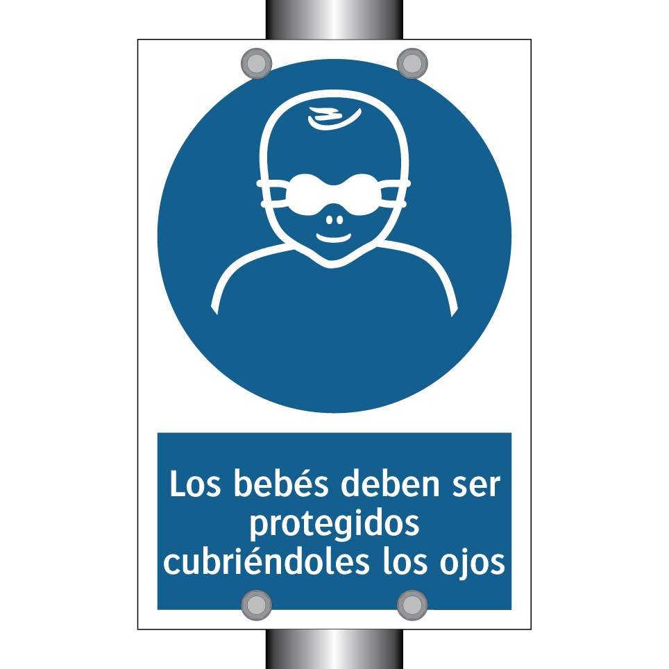 Los bebés deben ser protegidos cubriéndoles los ojos