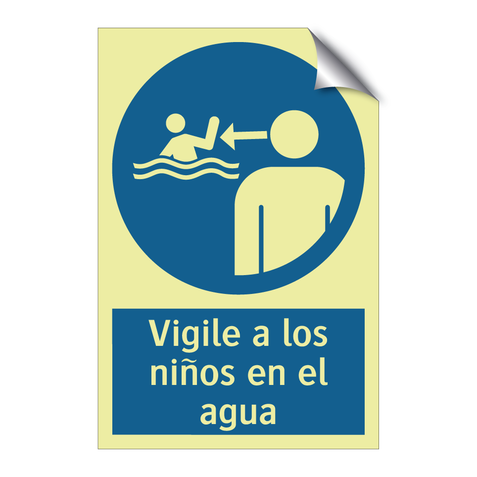 Vigile a los niños en el agua