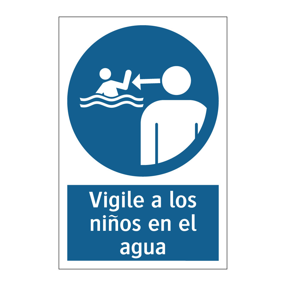 Vigile a los niños en el agua