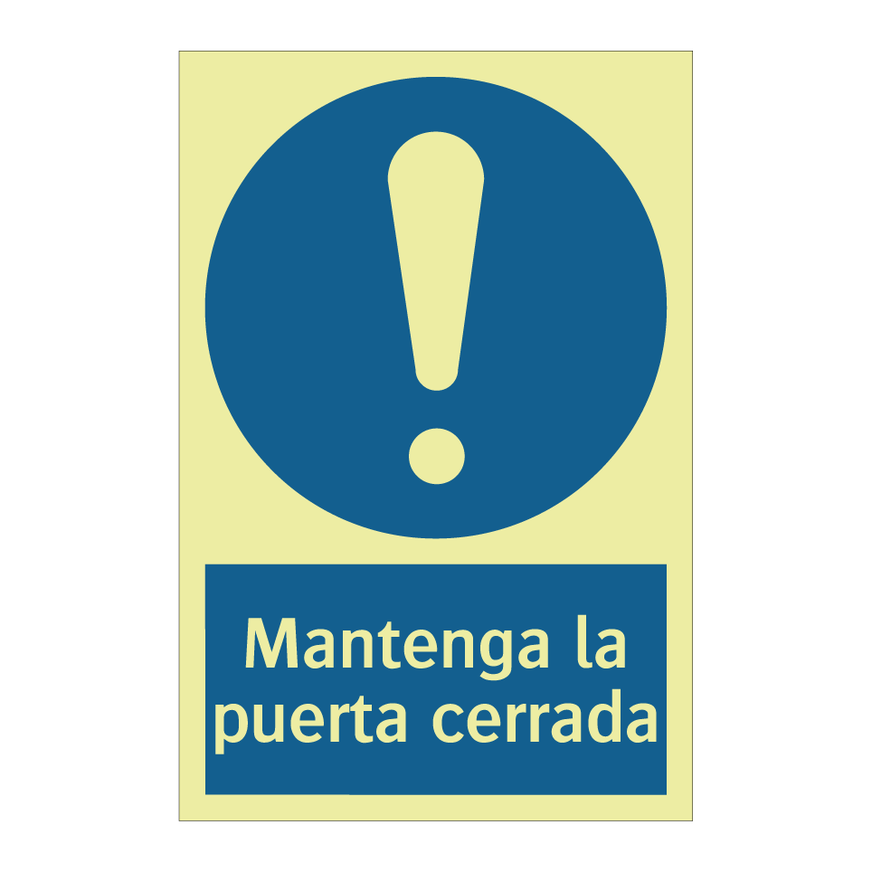 Mantenga la puerta cerrada
