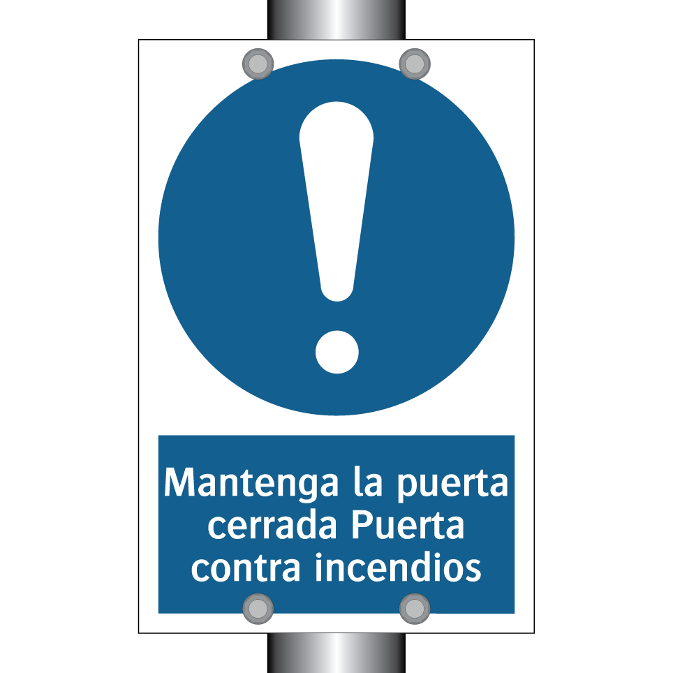 Mantenga la puerta cerrada Puerta contra incendios