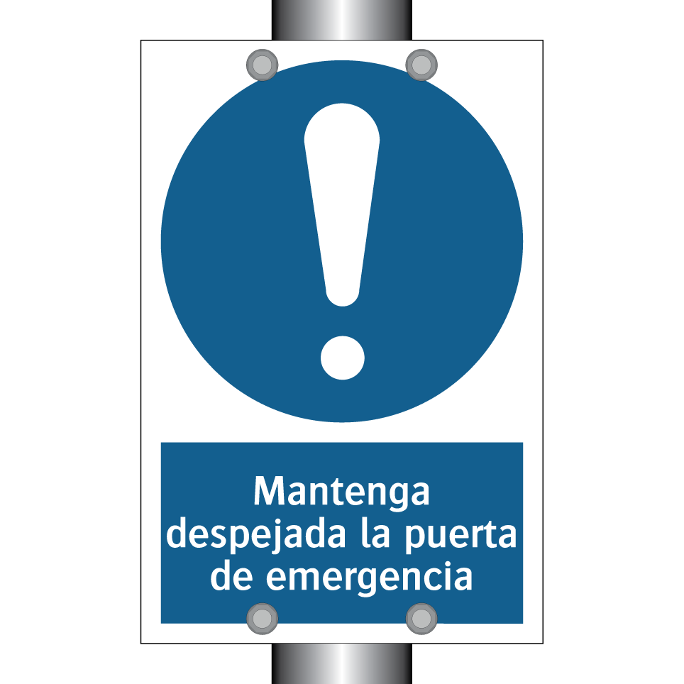 Mantenga despejada la puerta de emergencia