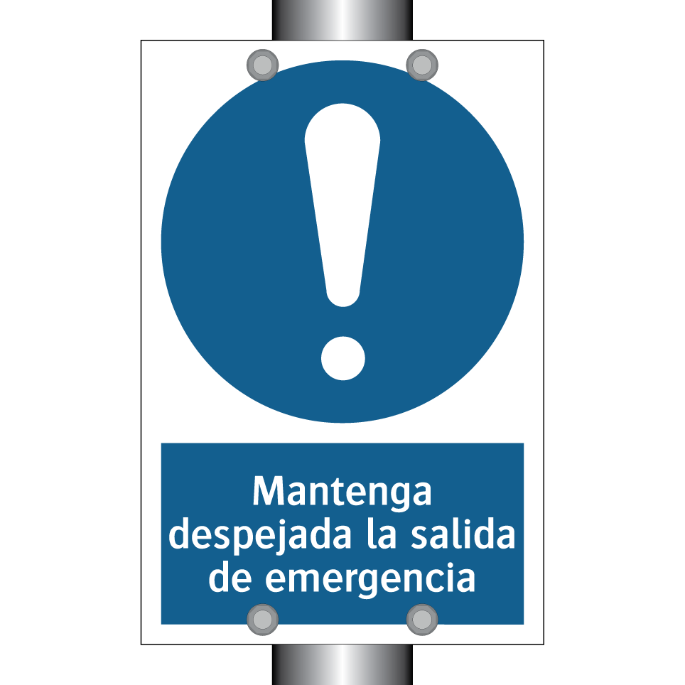 Mantenga despejada la salida de emergencia