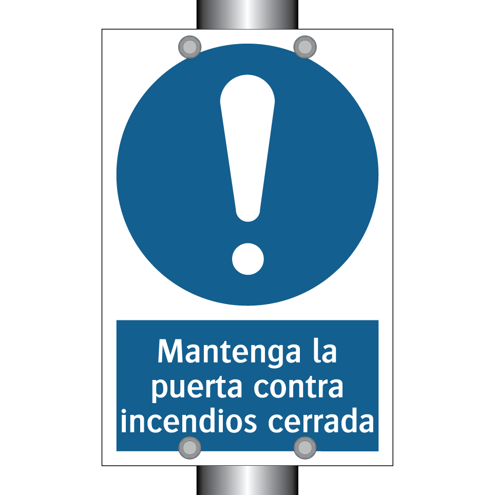 Mantenga la puerta contra incendios cerrada