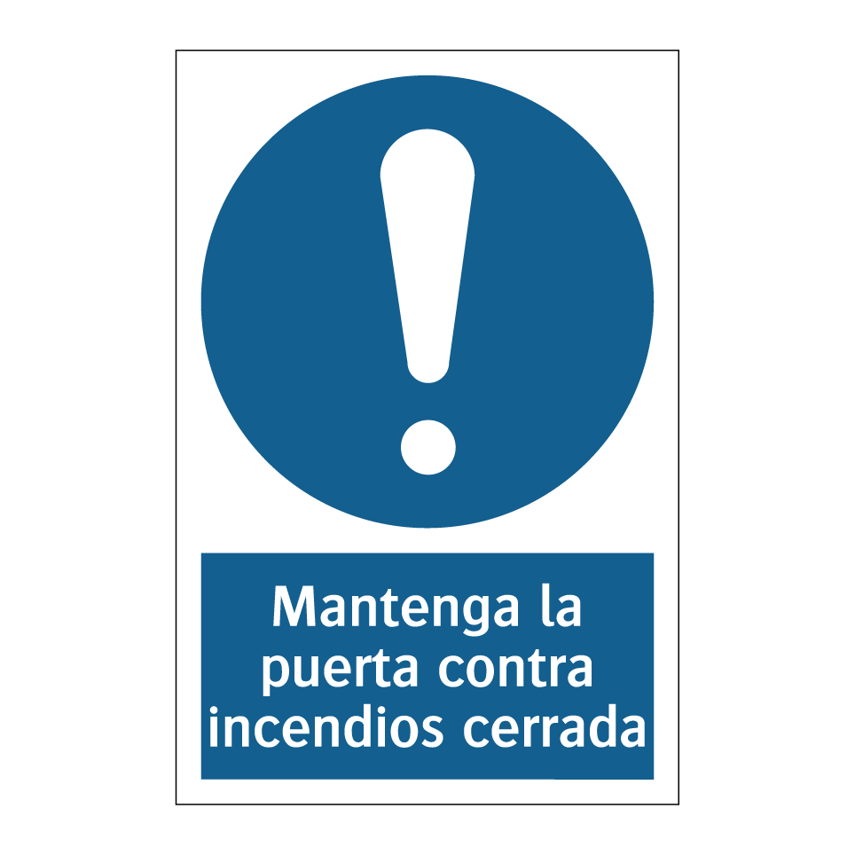 Mantenga la puerta contra incendios cerrada