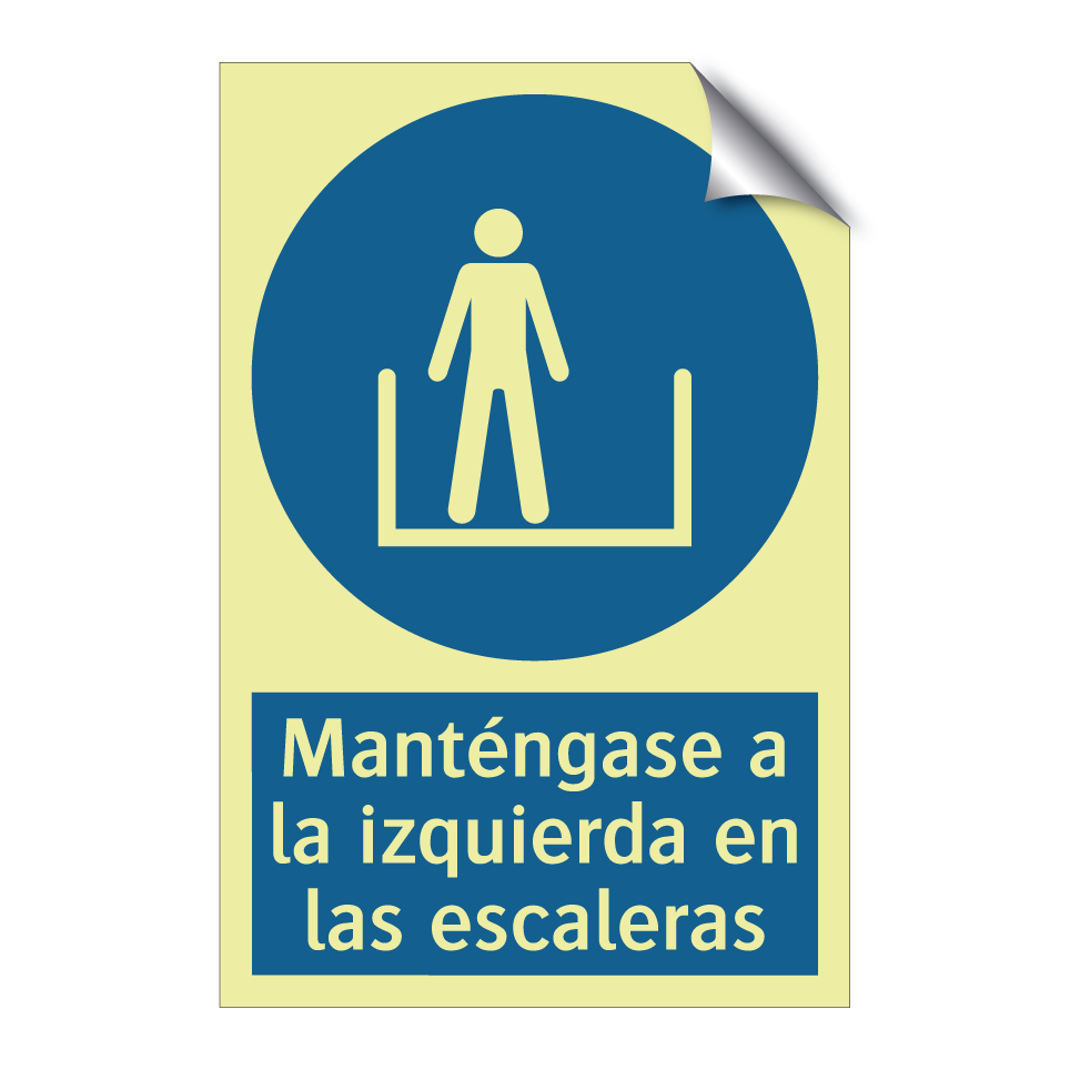 Manténgase a la izquierda en las escaleras