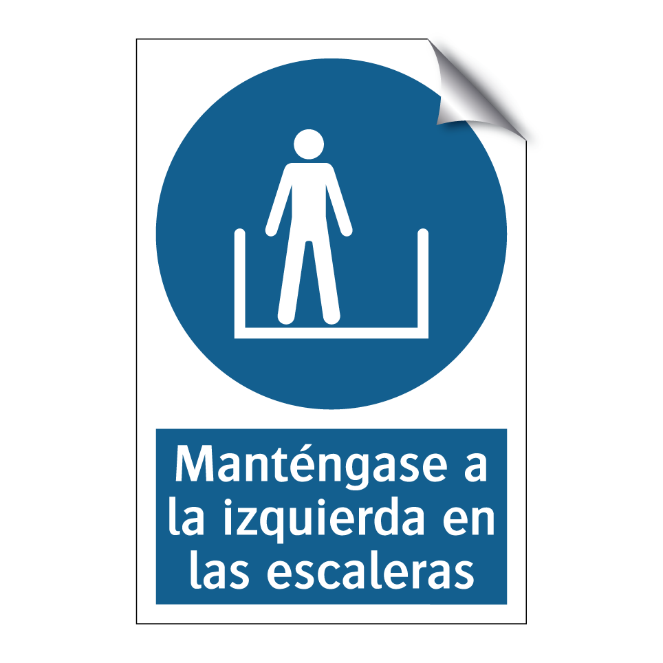 Manténgase a la izquierda en las escaleras