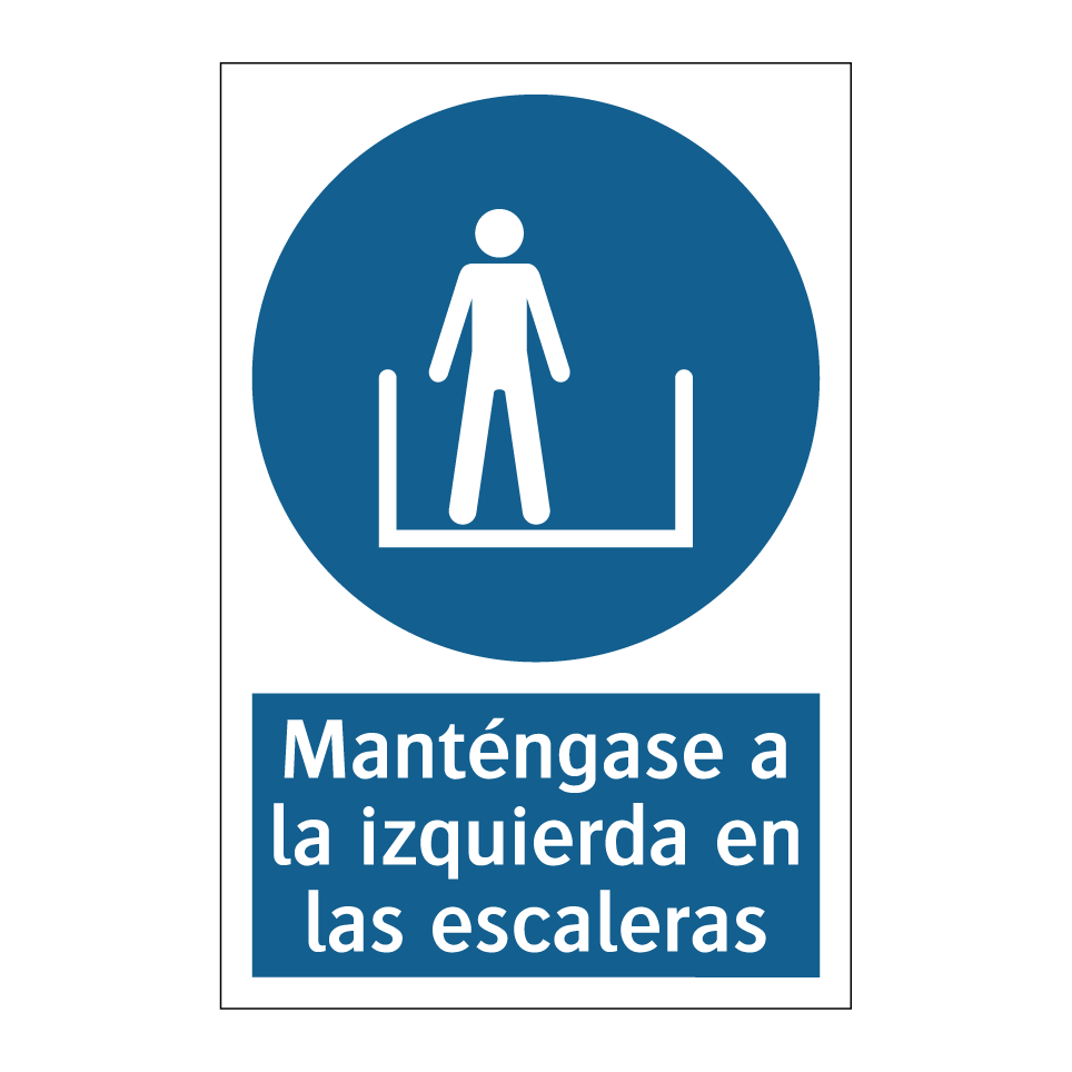 Manténgase a la izquierda en las escaleras