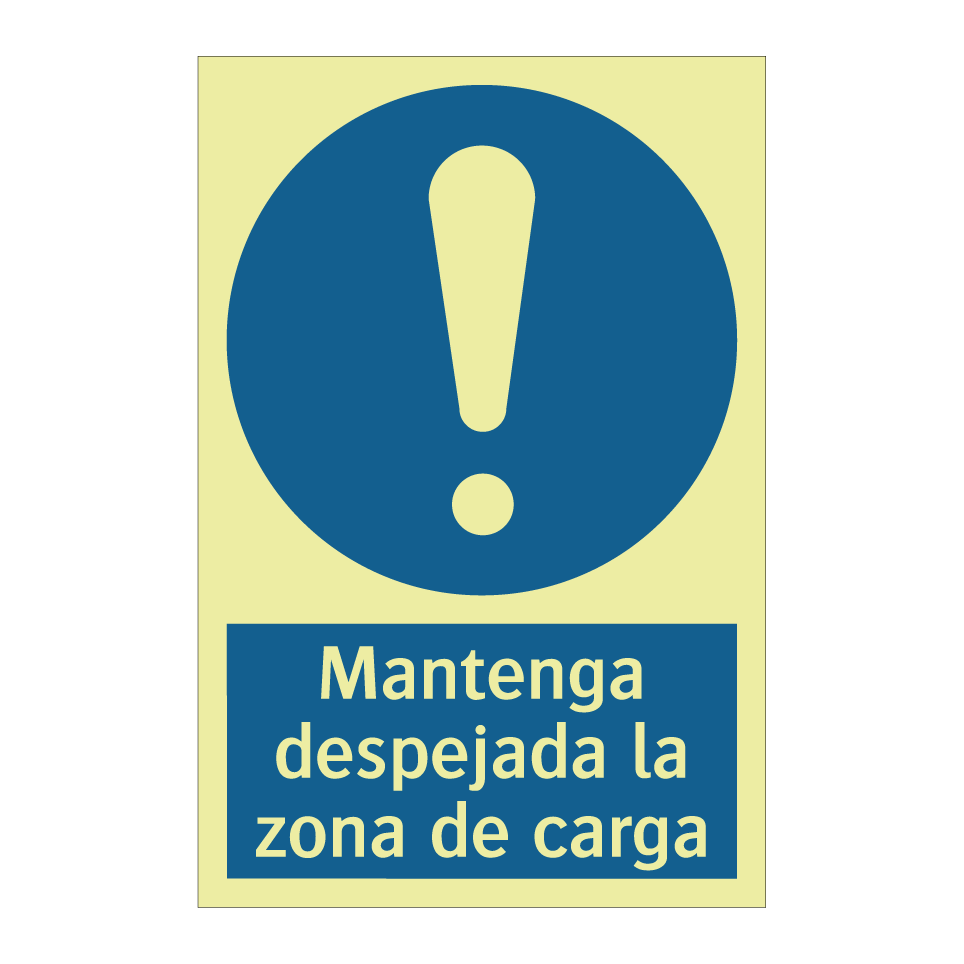 Mantenga despejada la zona de carga