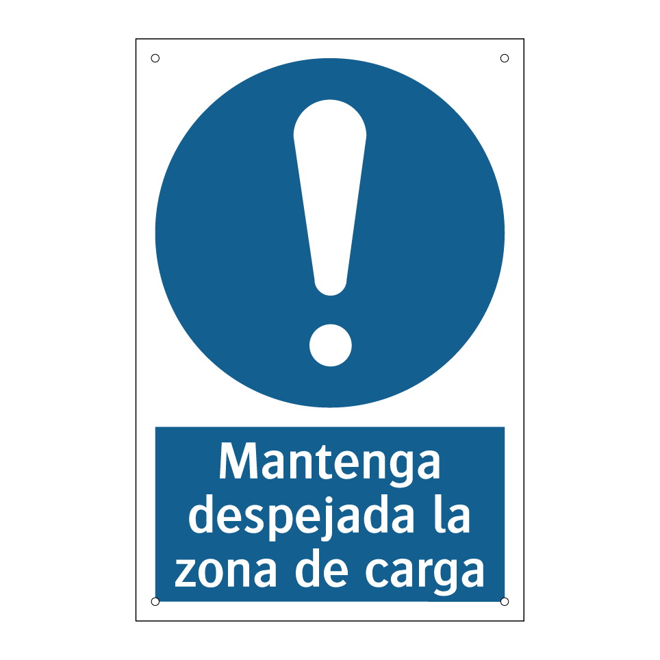 Mantenga despejada la zona de carga