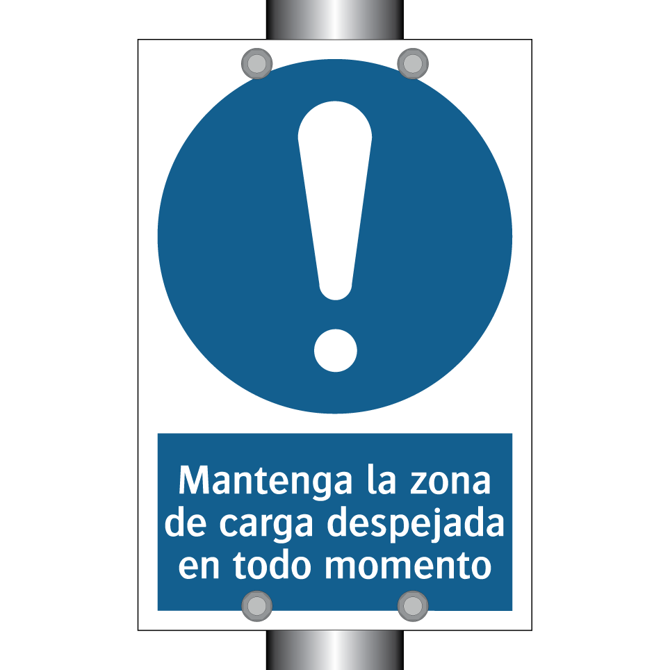 Mantenga la zona de carga despejada en todo momento