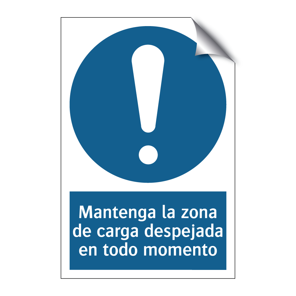 Mantenga la zona de carga despejada en todo momento