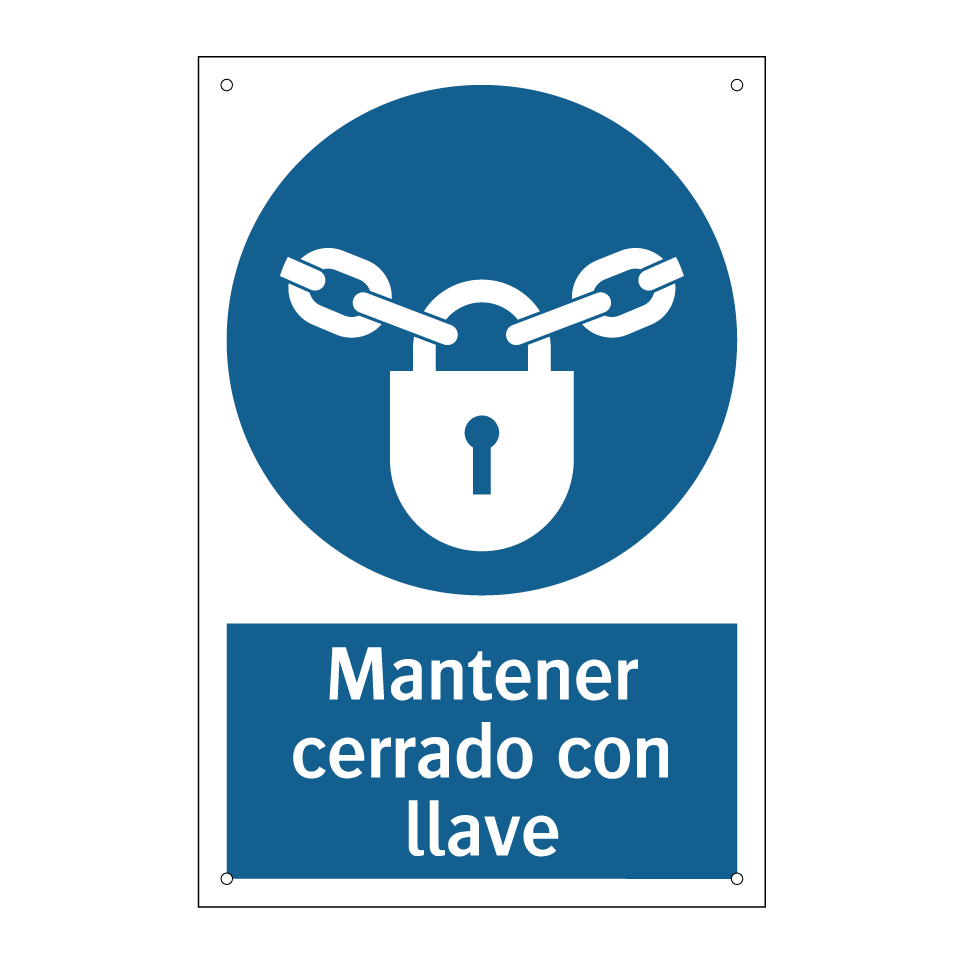 Mantener cerrado con llave