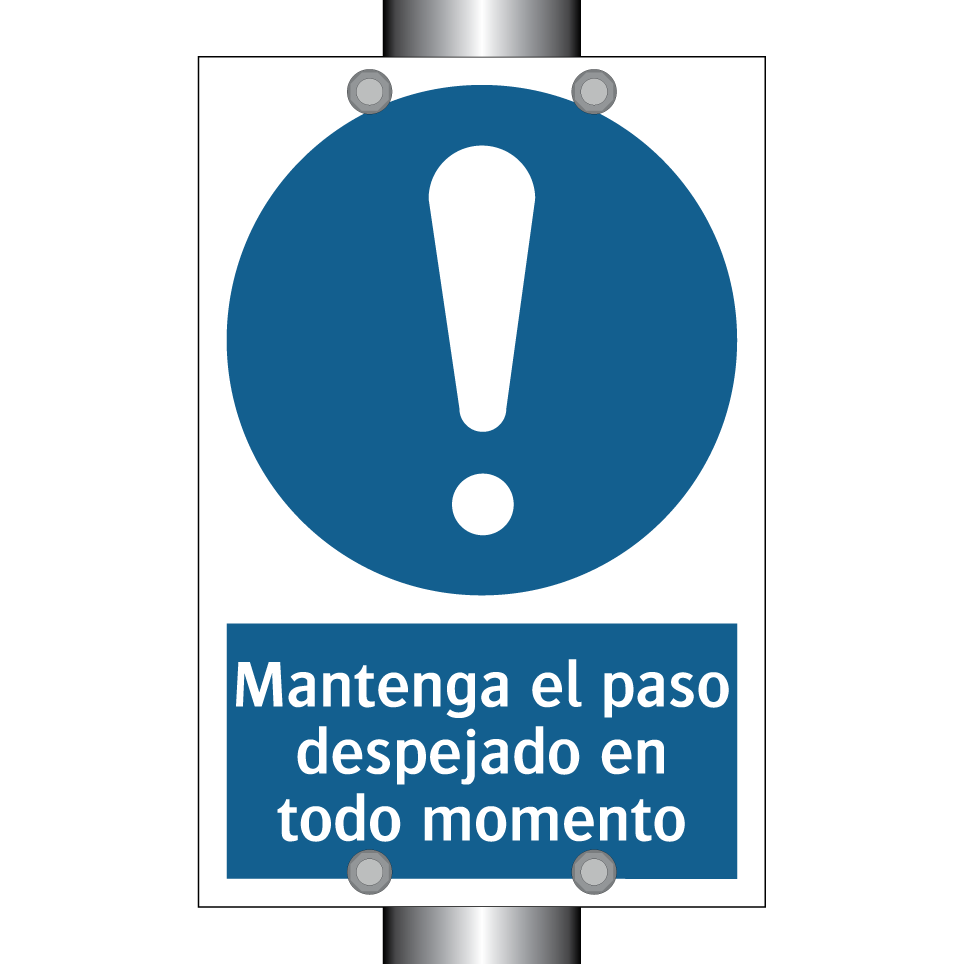 Mantenga el paso despejado en todo momento
