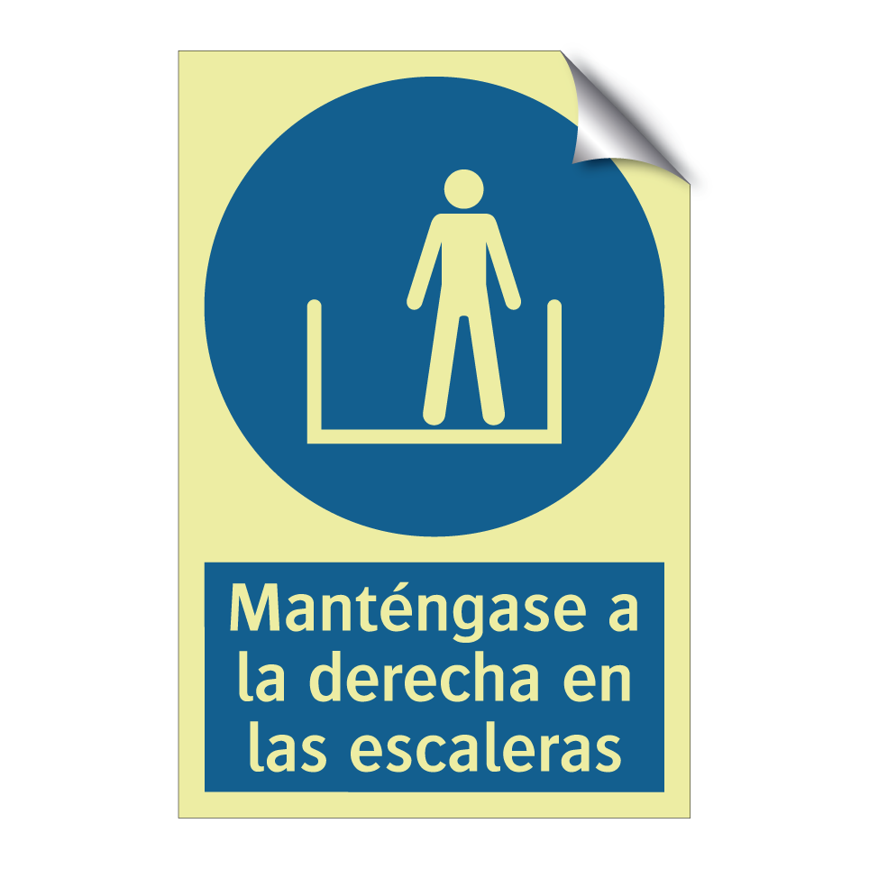 Manténgase a la derecha en las escaleras