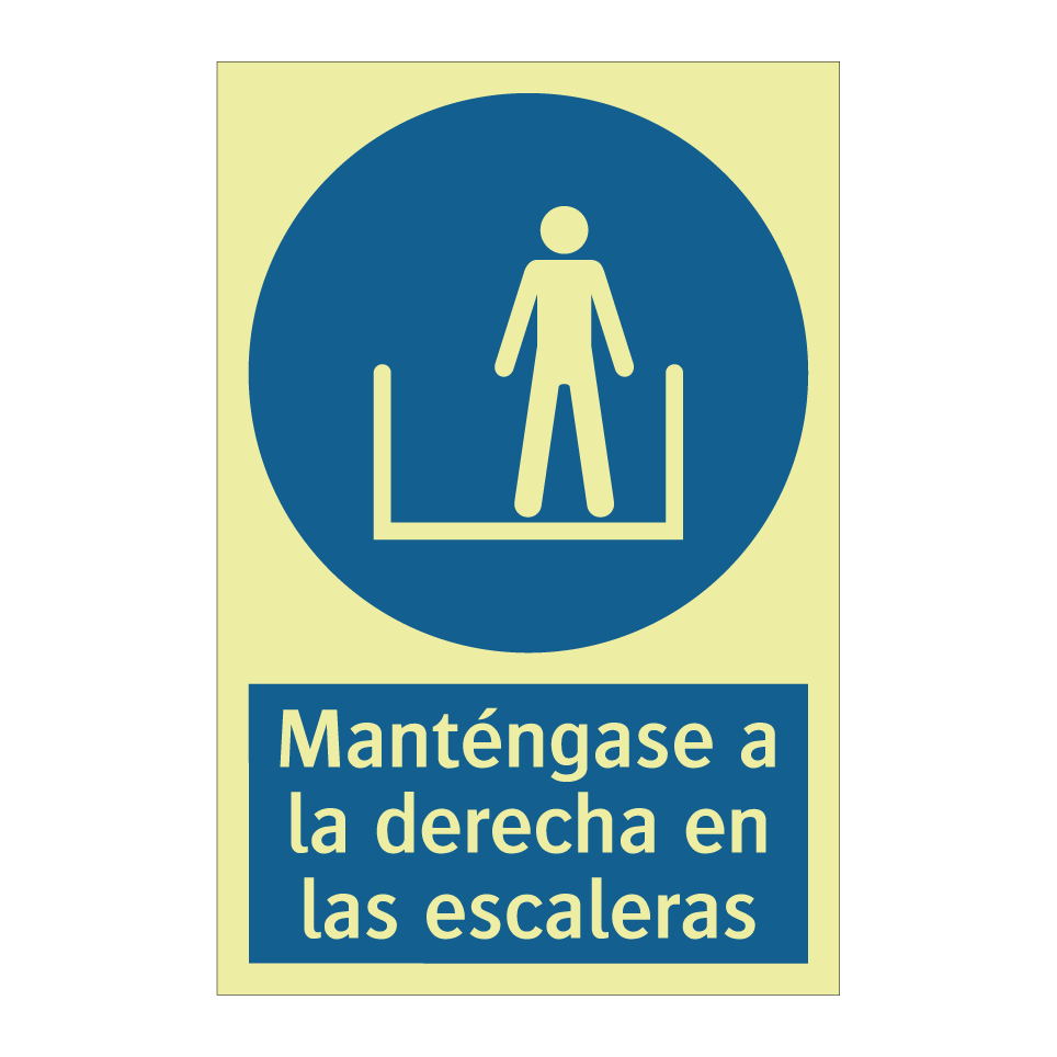 Manténgase a la derecha en las escaleras