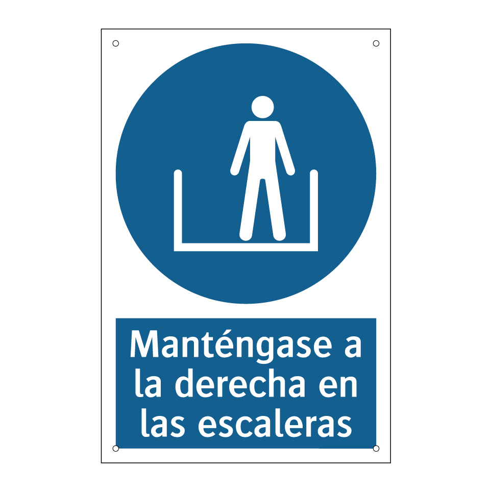 Manténgase a la derecha en las escaleras