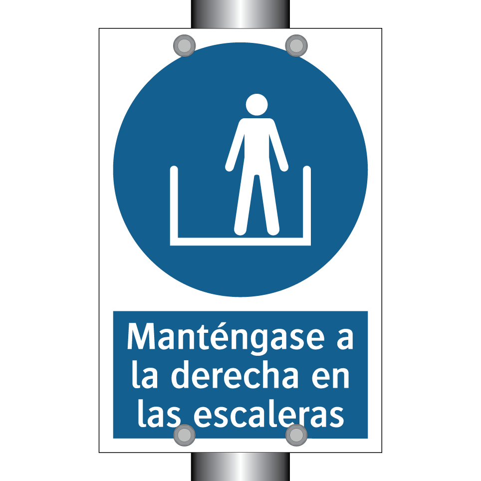 Manténgase a la derecha en las escaleras