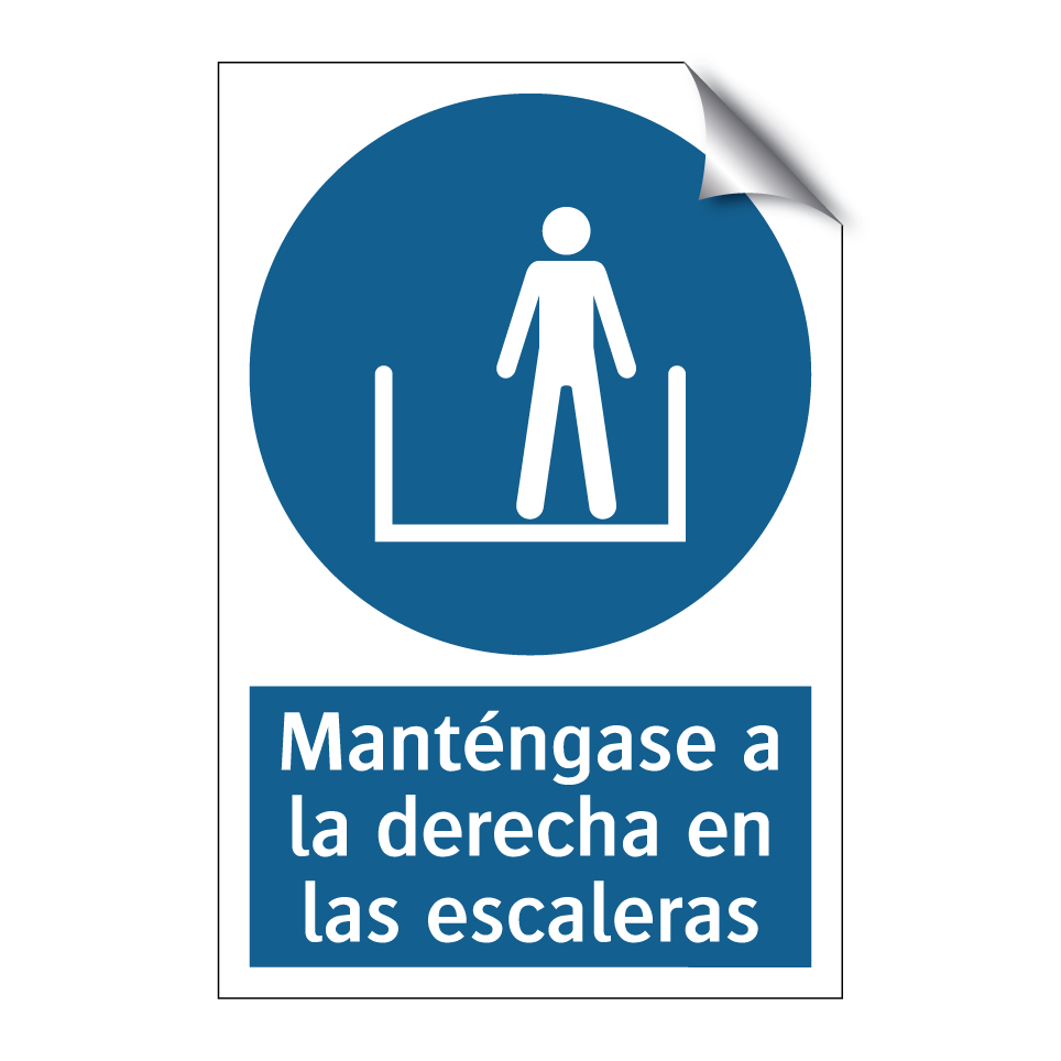 Manténgase a la derecha en las escaleras