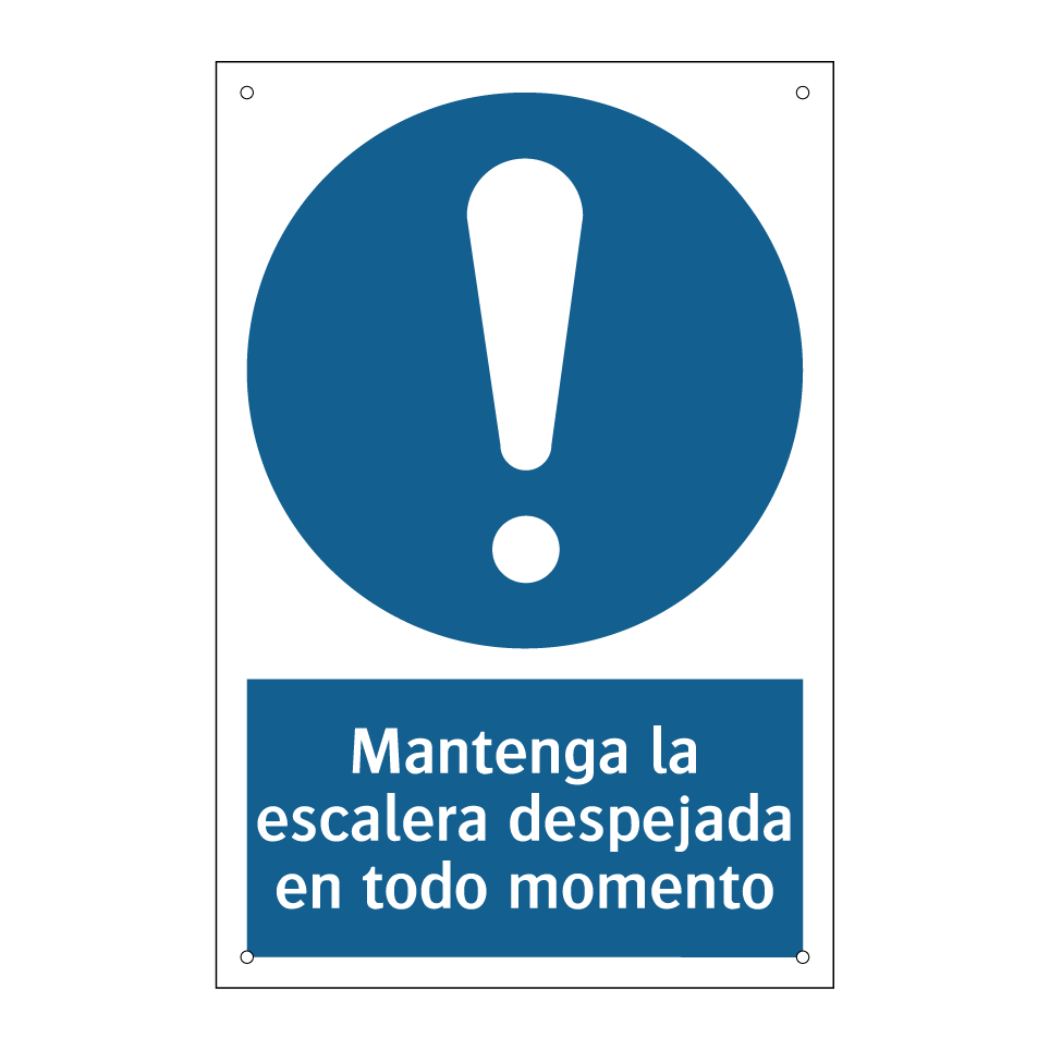 Mantenga la escalera despejada en todo momento
