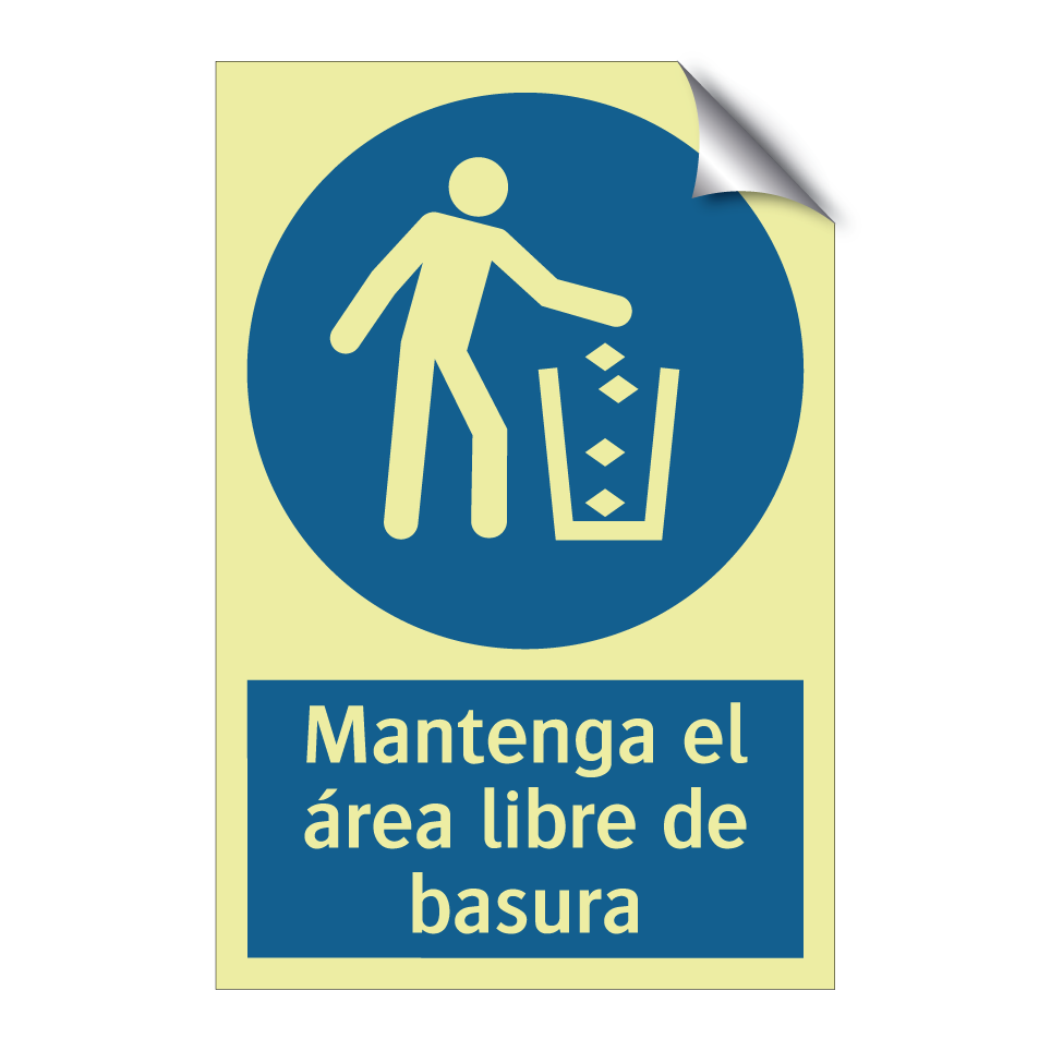 Mantenga el área libre de basura