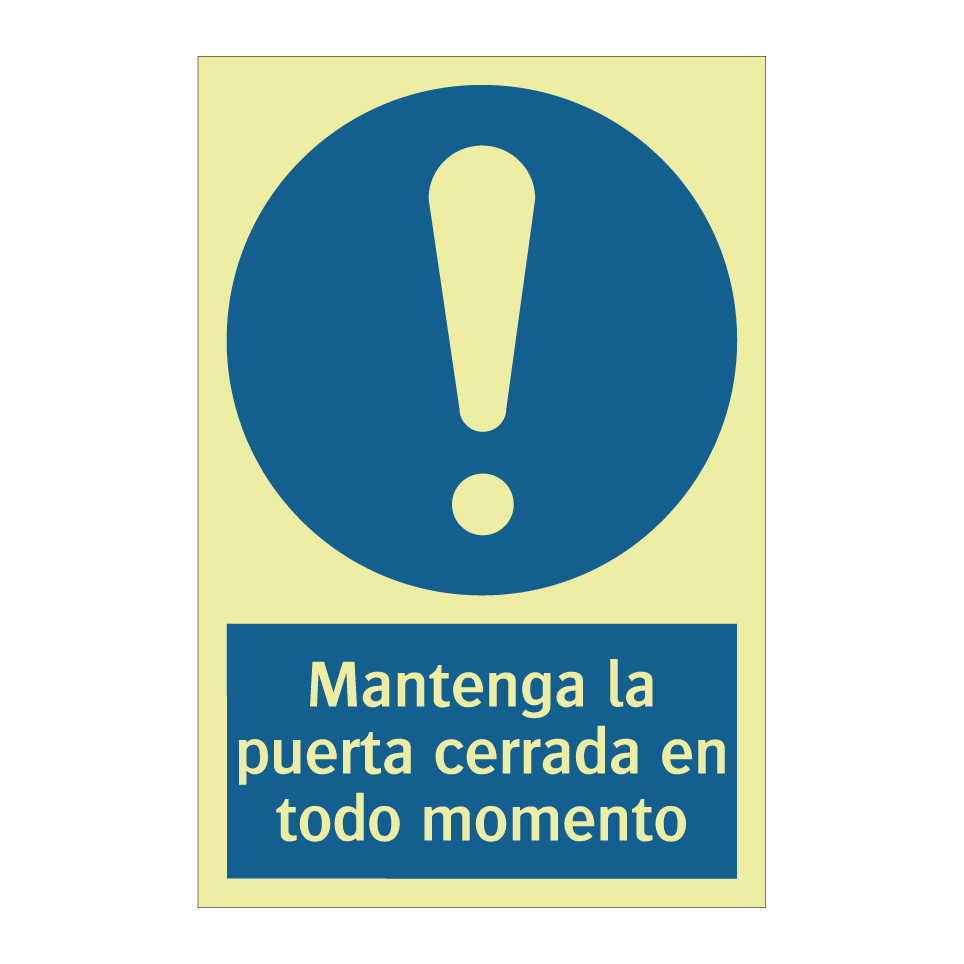 Mantenga la puerta cerrada en todo momento