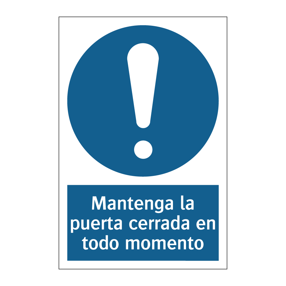 Mantenga la puerta cerrada en todo momento