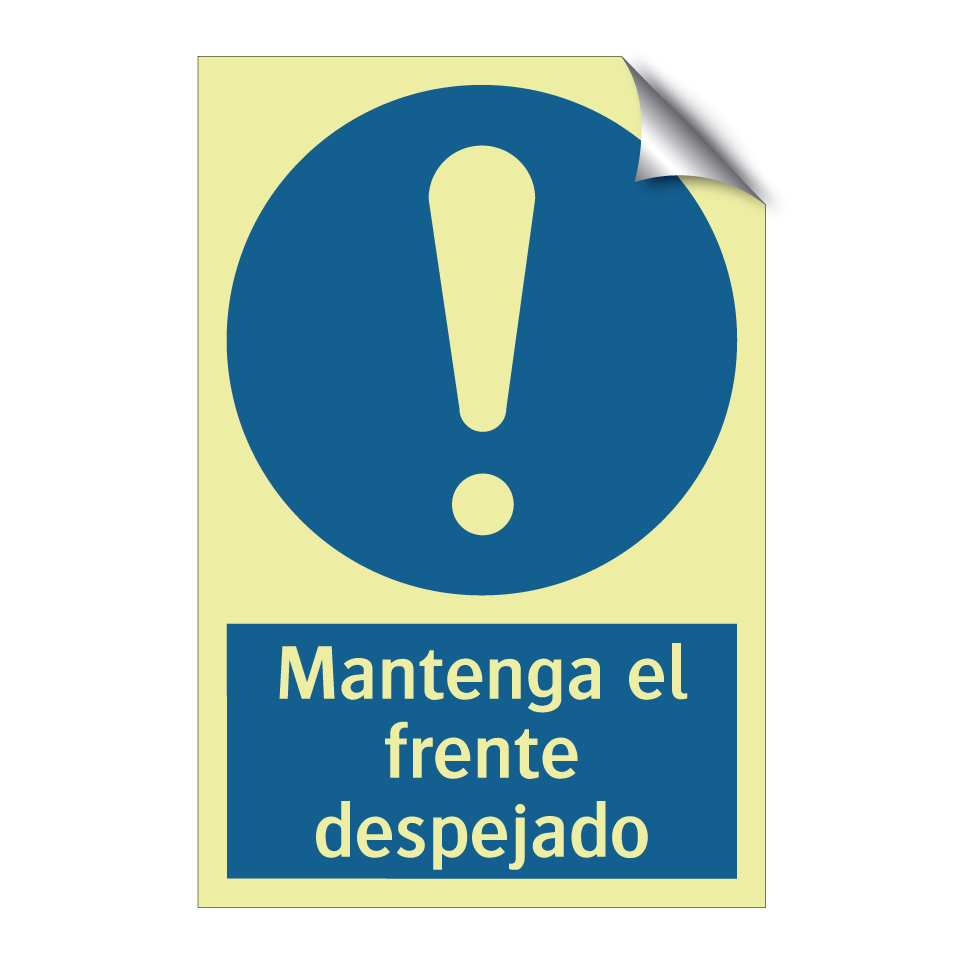 Mantenga el frente despejado
