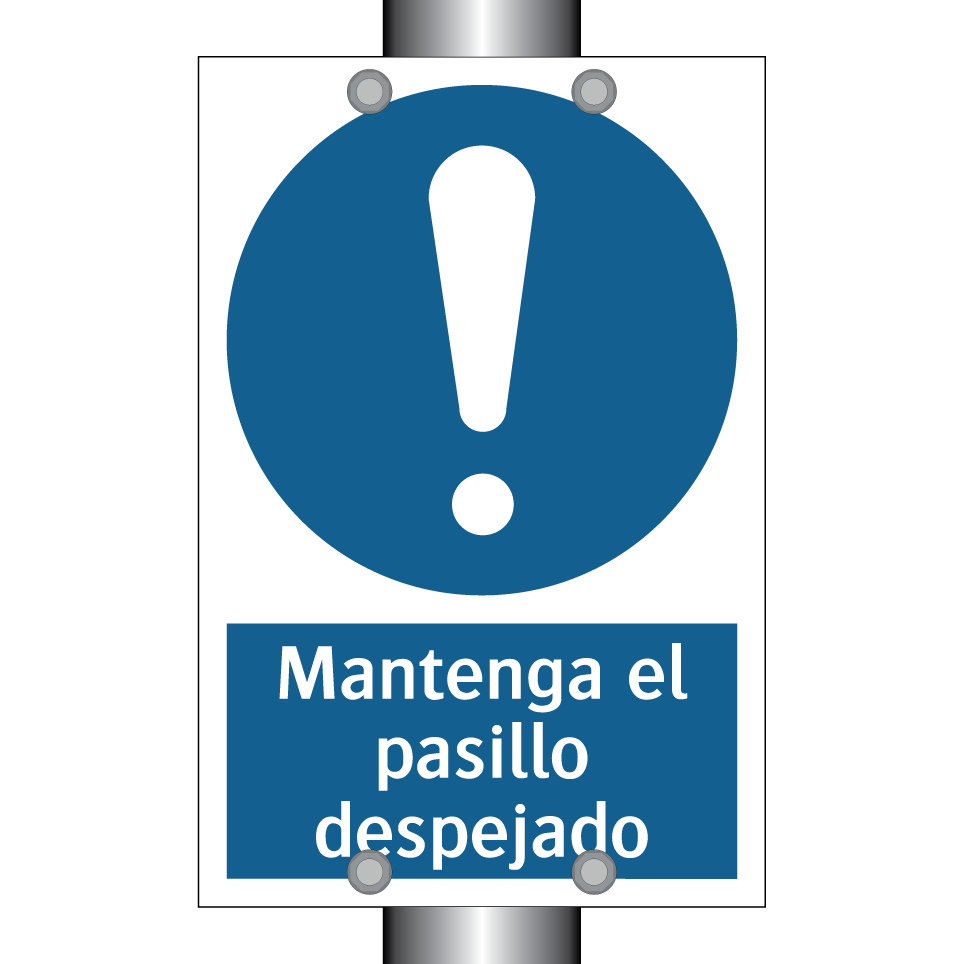 Mantenga el pasillo despejado