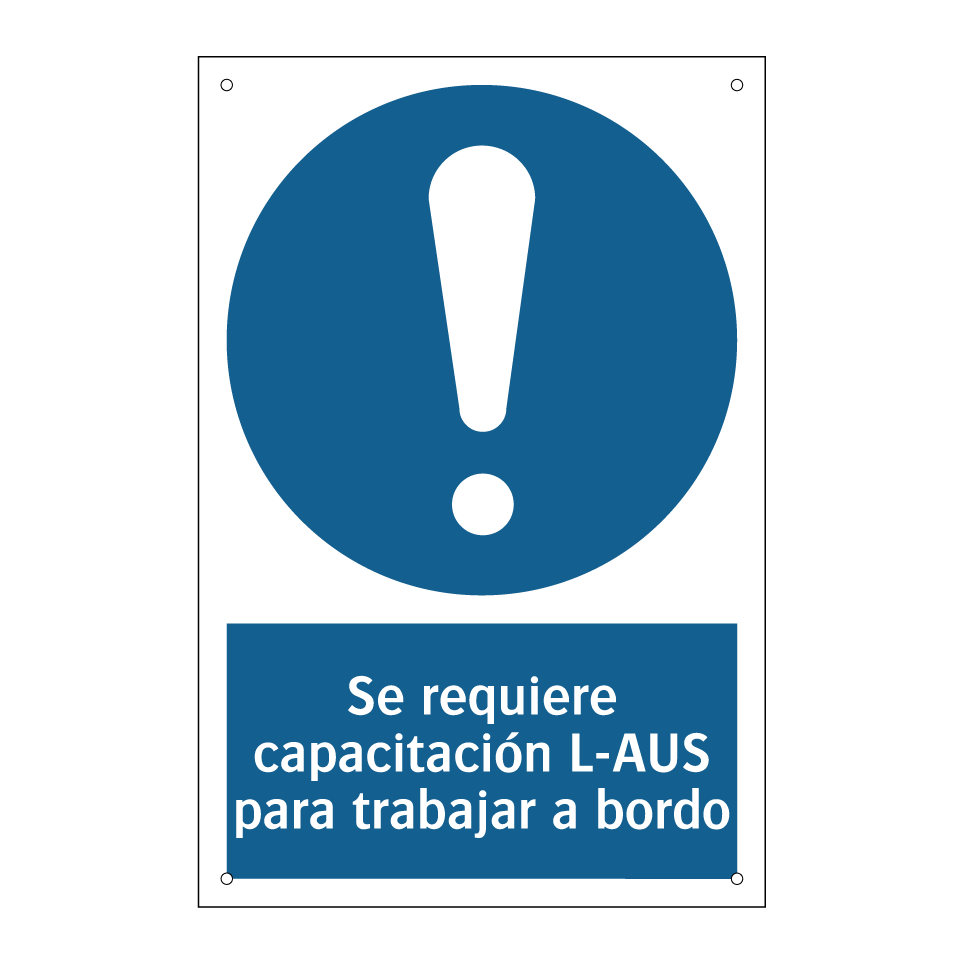 Se requiere capacitación L-AUS para trabajar a bordo