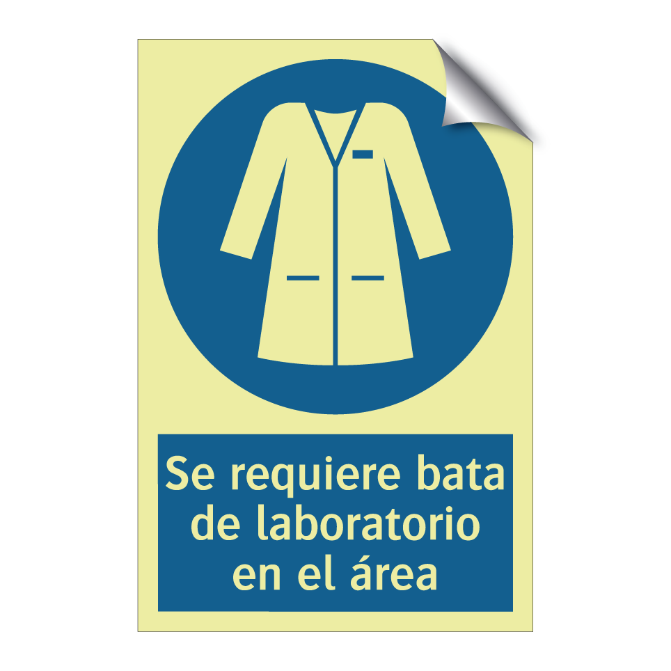 Se requiere bata de laboratorio en el área