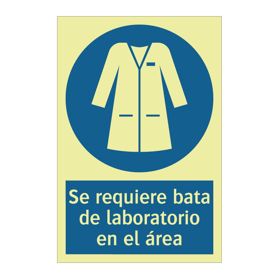 Se requiere bata de laboratorio en el área
