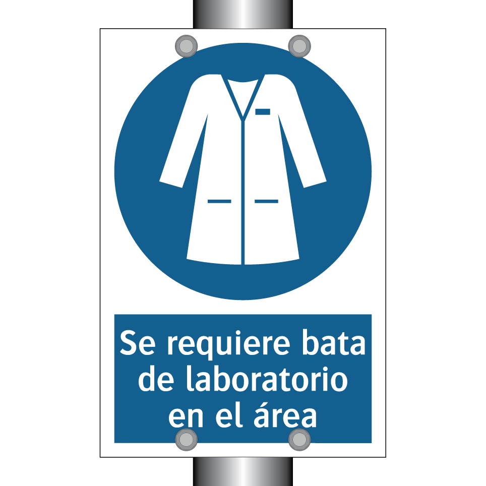 Se requiere bata de laboratorio en el área