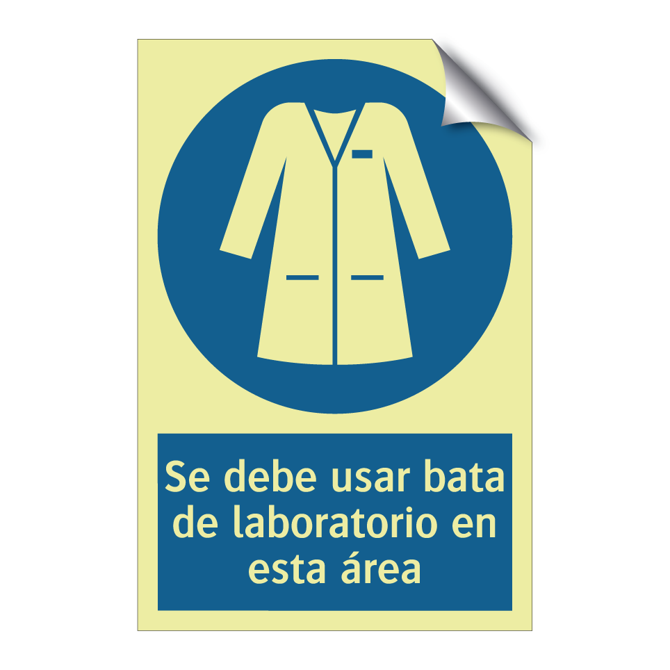 Se debe usar bata de laboratorio en esta área