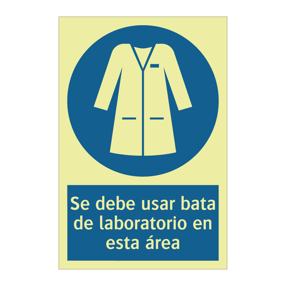 Se debe usar bata de laboratorio en esta área