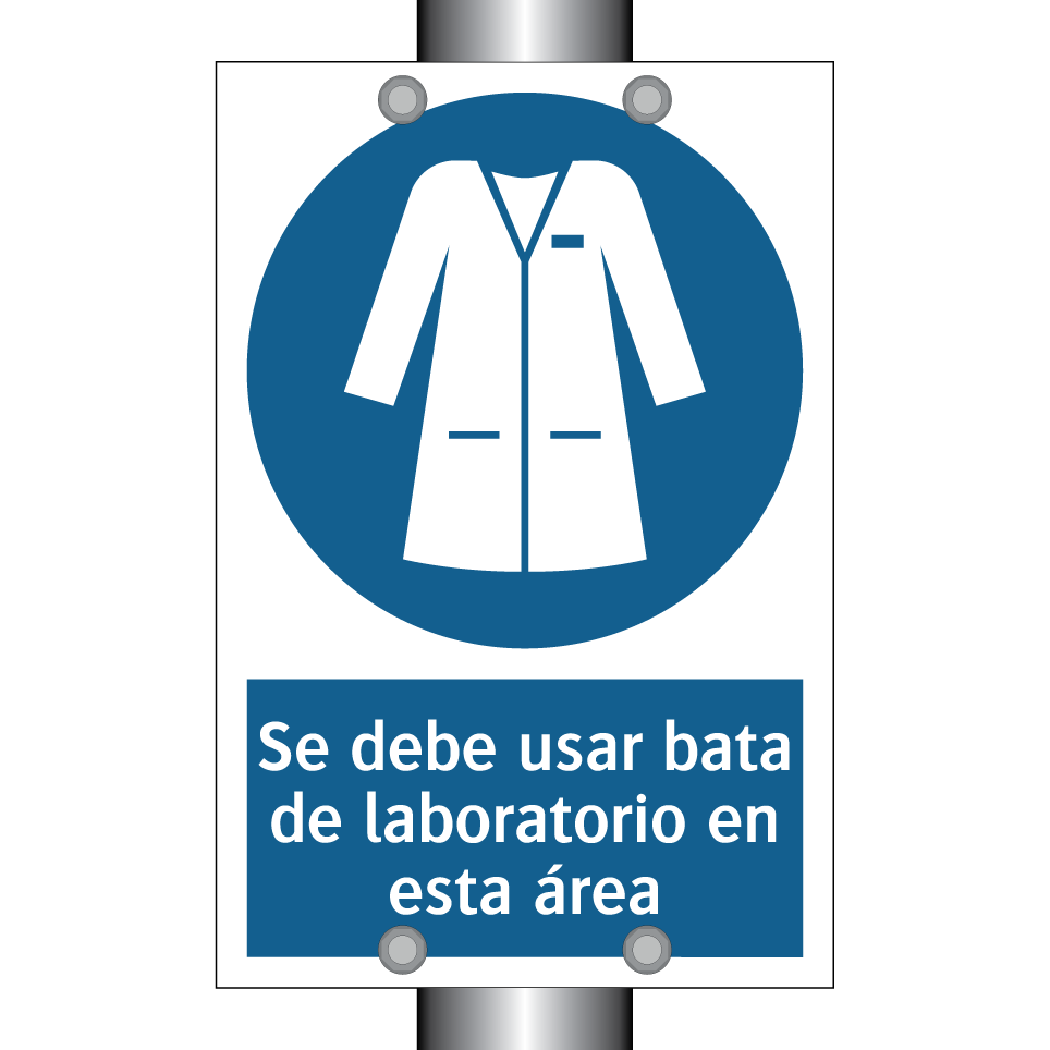 Se debe usar bata de laboratorio en esta área